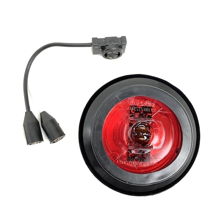 Truck-Lite Led, Red Round, 2 Diode, Marker Clearance Light, P3, Black Pvc Grommet Mount Forget M/C,  30050R3